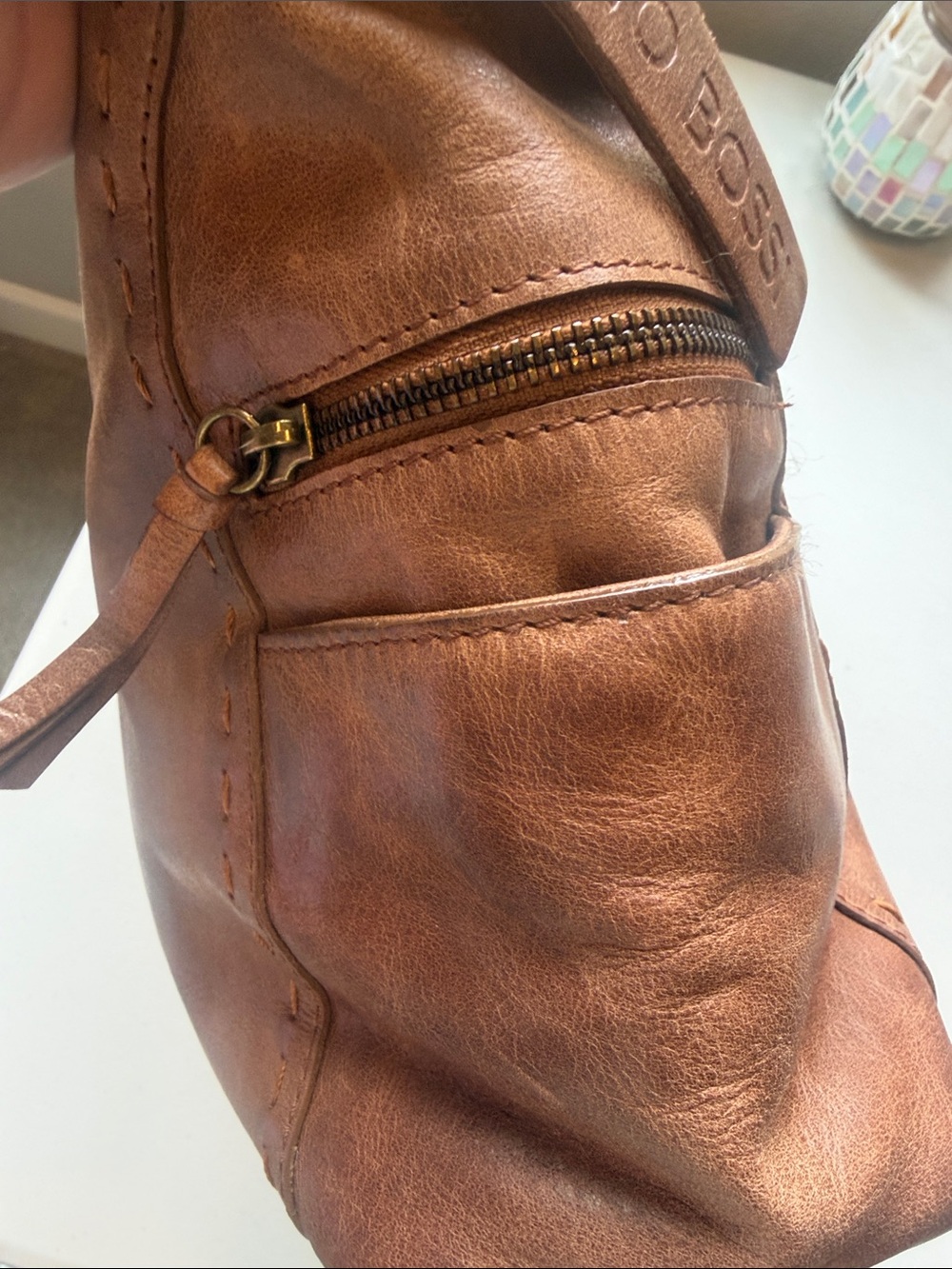 Nino Bossi Leather Shoulder Bag purse - Picture 5 of 9